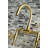 Kingston Brass Webb Two-Handle 2-Hole Deck Mount Bridge Bathroom Faucet with Knurled Handle and Push Pop-Up Drain-62151585