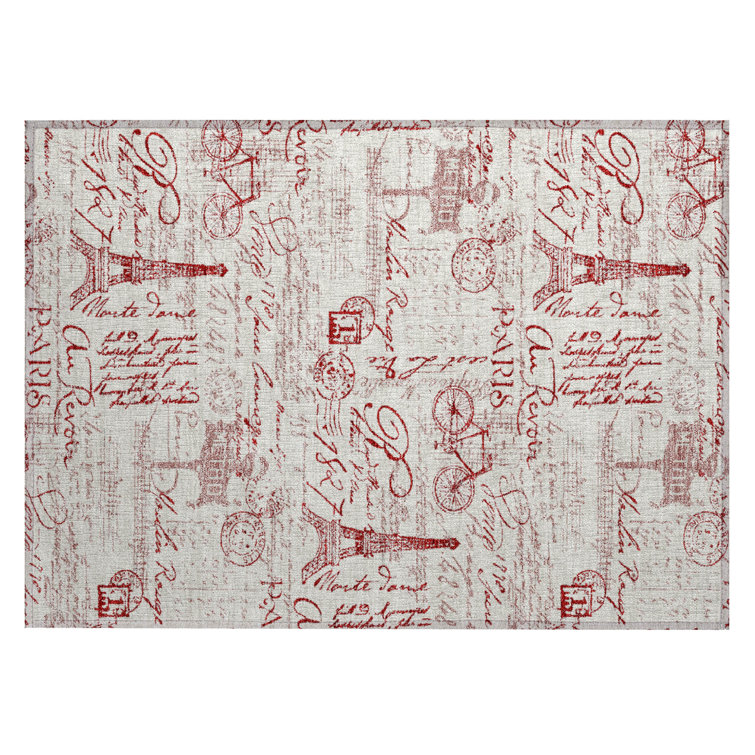 Machine Washable Indoor/Outdoor Husby ACN2209 Novelty Rug