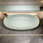Baignoire de trempage autoportante 71 po, surface solide turquoise, pierre de résine, facile à installer, surface de teinture non perméable, lisse et arrondie, salle de bain confortable