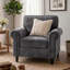 Fauteuil d'appoint rembourré à accoudoirs roulés Luelle-217720204
