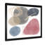 Éléments abstraits rouges, bleus et gris organiques - Peinture sur toile-66806095-66806102