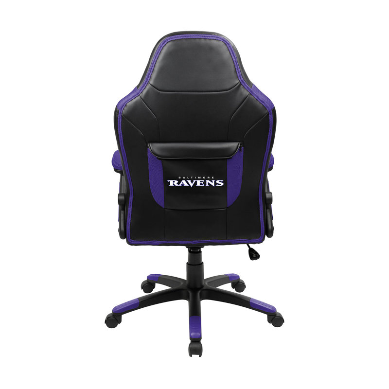 NFL Oversized Gaming Chair, Black/Purple and Baltimore Ravensand