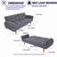 Marumsco 3 Seater Linen Sofa Bed