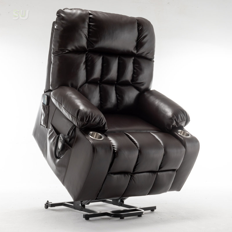 Lift Chair For Big And Tall With High Density Foam, Heat, Massage, And Silent Motor For Comfortable Seating And Easy Standing, Recliner
