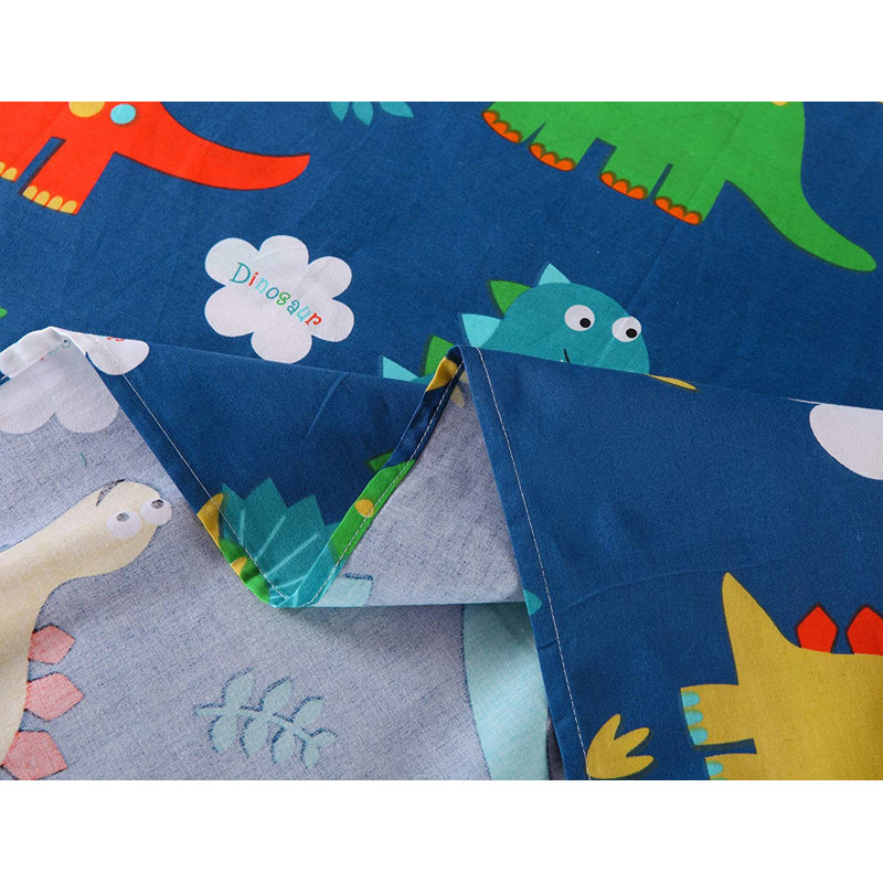 P-ctsheet Dinosaur 100% Cotton Animal Print Sheet Set, Full Sheet Set + Fitted Sheet + 2 Pillowcases