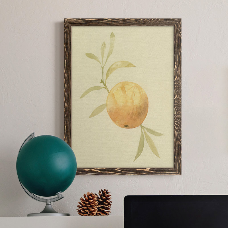" Dappled Oranges IV " Painting Print, Walnut Framed, 20" H x 24" W x 1" D