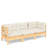  3-Seater Patio Sofa With Cream Cushions Solid Pinewood-792946173-759060392