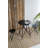 Table d'appoint et deux sièges escamotables - 24 po x 24 po x 32 po - noir