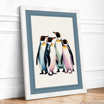 Emperor Penguins Together Coastal - Print