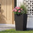 27.2-Inch Tall PE Tapered Planter Pots with Woven Texture-337639086