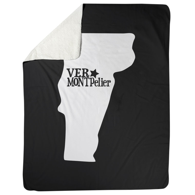 Jeté montpelier vermont polaire, l 52,5 po x L 62,5 po, Noir