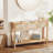 Bay Isle Home™ Rattan Console Table with 3 Storage Drawers Rattan Sliding Door-155923283