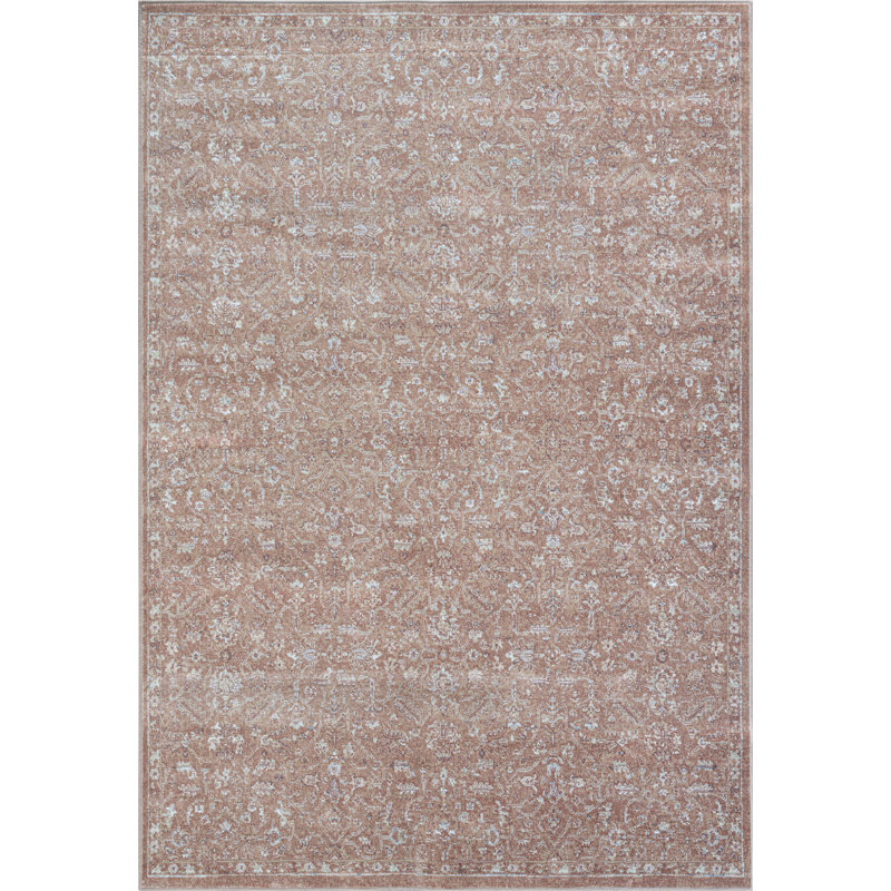 Tapis rouille et viscose Elias