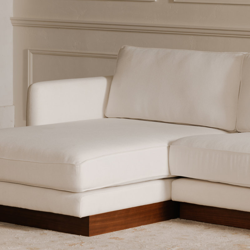 Vernon 2 - Piece Sofa & Chaise, White, Right Hand Facing