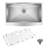 18 Gauge Undermount Apron Front Stainless Steel Farmhouse Kitchen Sink L33" X W21" X D10"