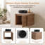 Petit ensemble de meuble-lavabo flottant 24 po avec lavabo vasque en marbre noir imitation chêne