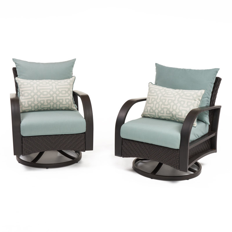 Chaise de patio en osier Kechia, Toile spa Sunbrella®