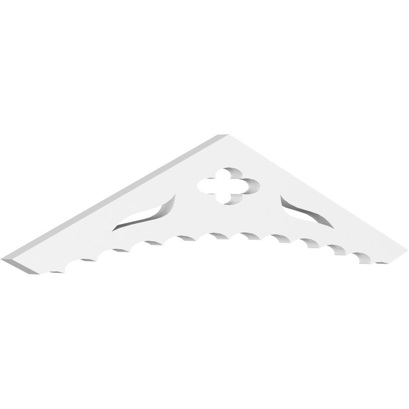 Wellington Signature Urethane Gable Pediment, Primed Tan, 6"H x 36"W, 4/12