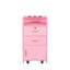 2 tiroirs et 1 armoire de rangement rose