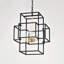 4-Light Metal Lantern Tiered Pendant Hanging Light Fixtures