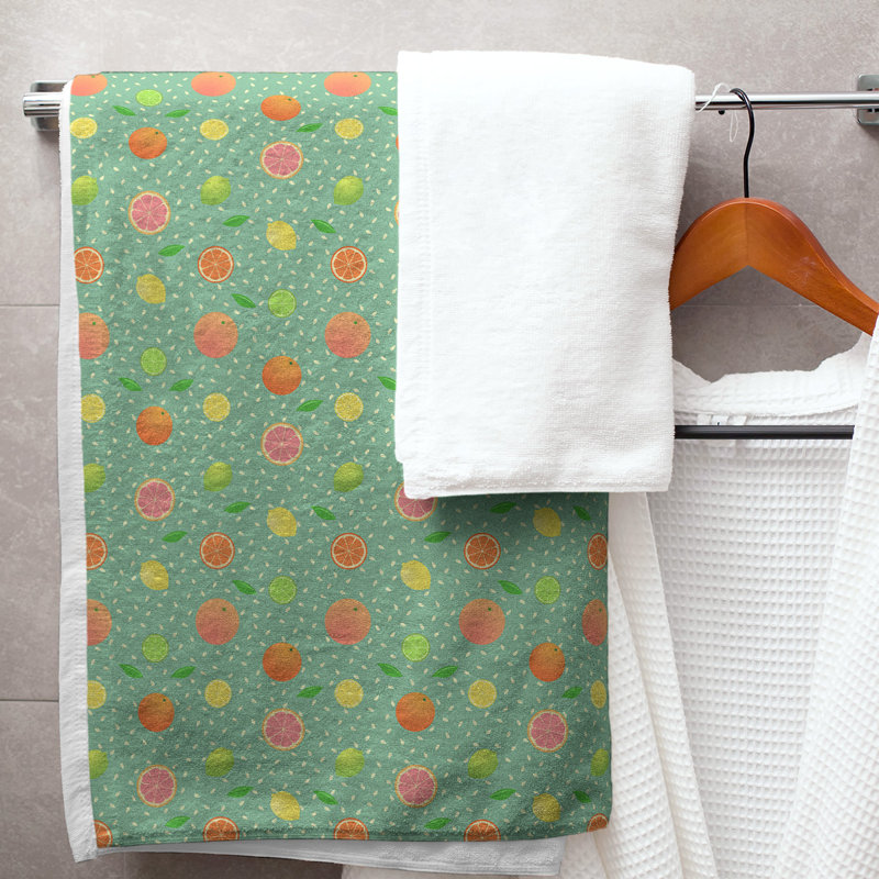 Serviette de bain agrume, Vert
