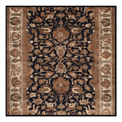 Machine Washable Persian Brown Area Rug