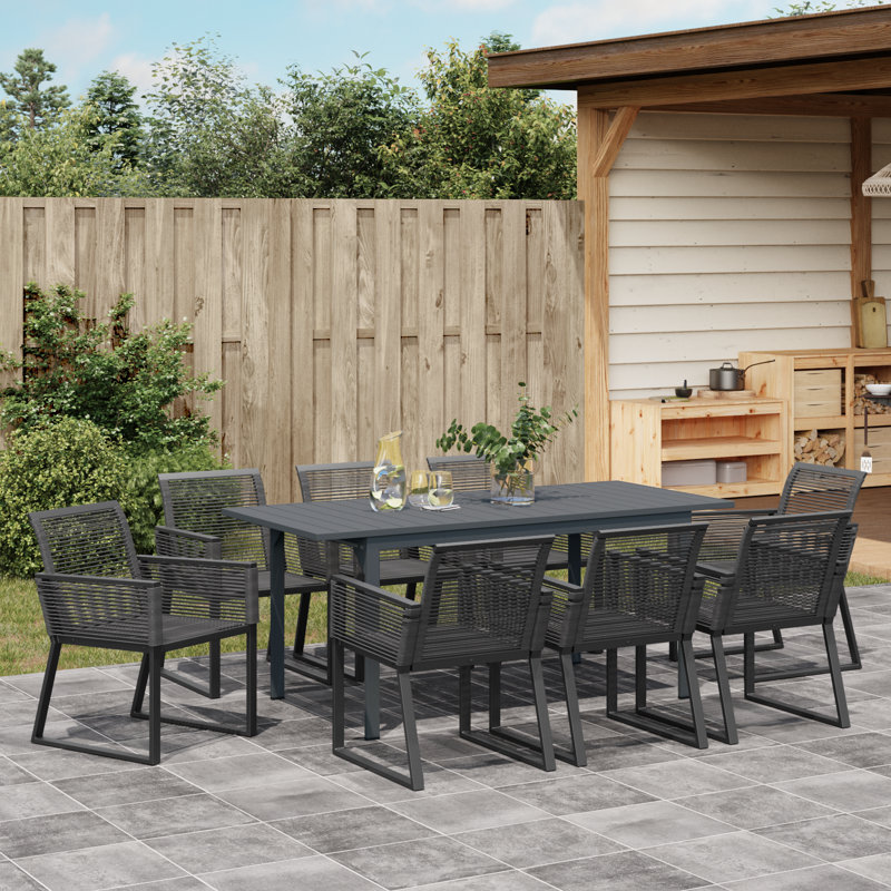 8 - Person Patio Dining Set with Rectangular Table