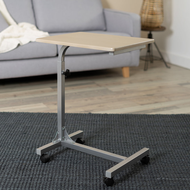 Adjustable Metal Base Writing Desk, Beech