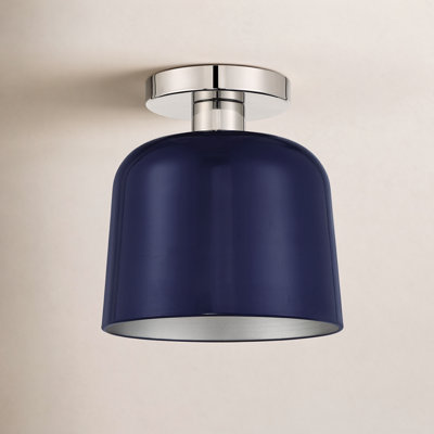 Che 1-Light Dimmable Metal Semi Flush Mount