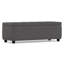 Banc de rangement avec repose-pieds clouté rectangulaire en tissu aspect lin de 48 po Hamilton-61342502