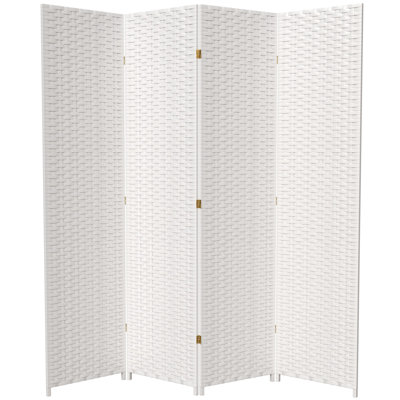 Amitis 7 Ft. Tall Woven Fiber Folding Room Divider