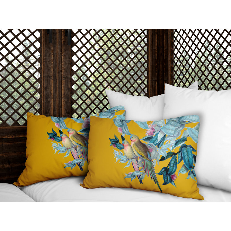  Lumbar Rectangular Indoor / Outdoor Pillow, Yellow