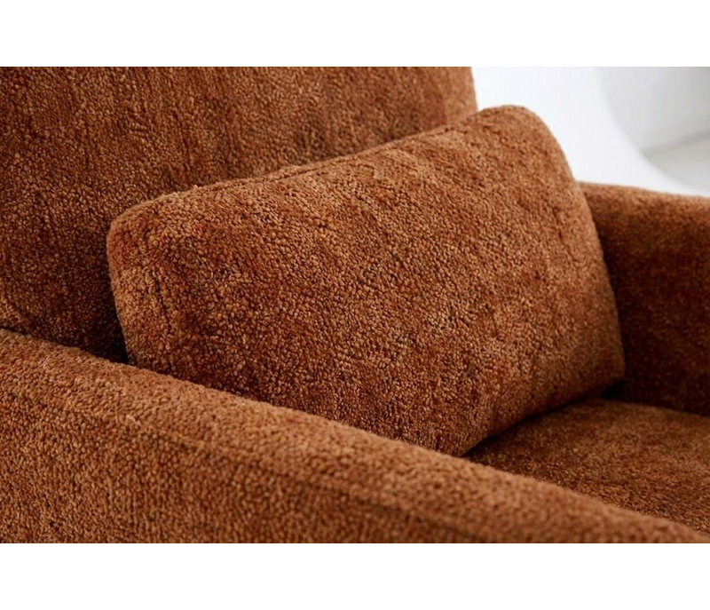 Canapé simple rembourré Modern Boucle, Orange