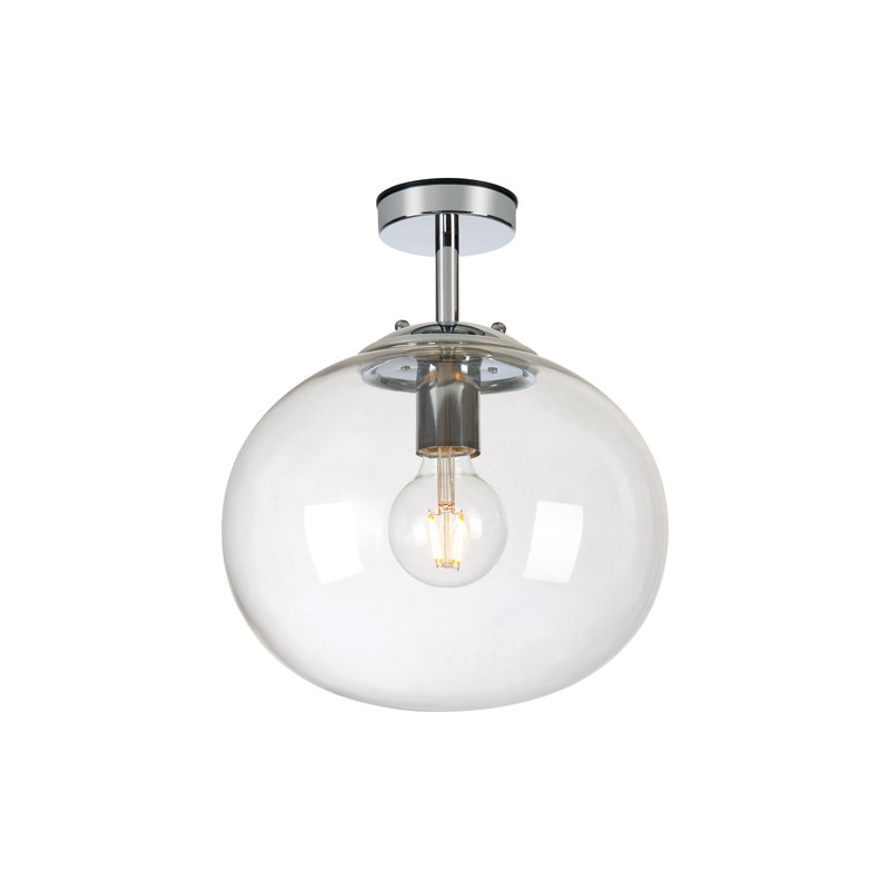 Mirasol Glass Semi Flush Mount, Clear