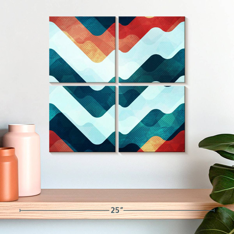 Wavy Digital Abstract, 18" H x 18" W