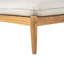 Chaise longue en bois d'acacia avec coussin moelleux-1415391618