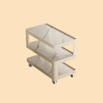 Cream Move Sintered Stone Safe Nightstand
