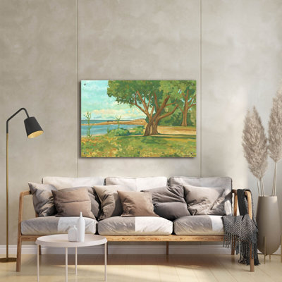  «Mini Western Vista 3» par Chariklia Zarris, art mural en verre acrylique, 36 po x 24 po