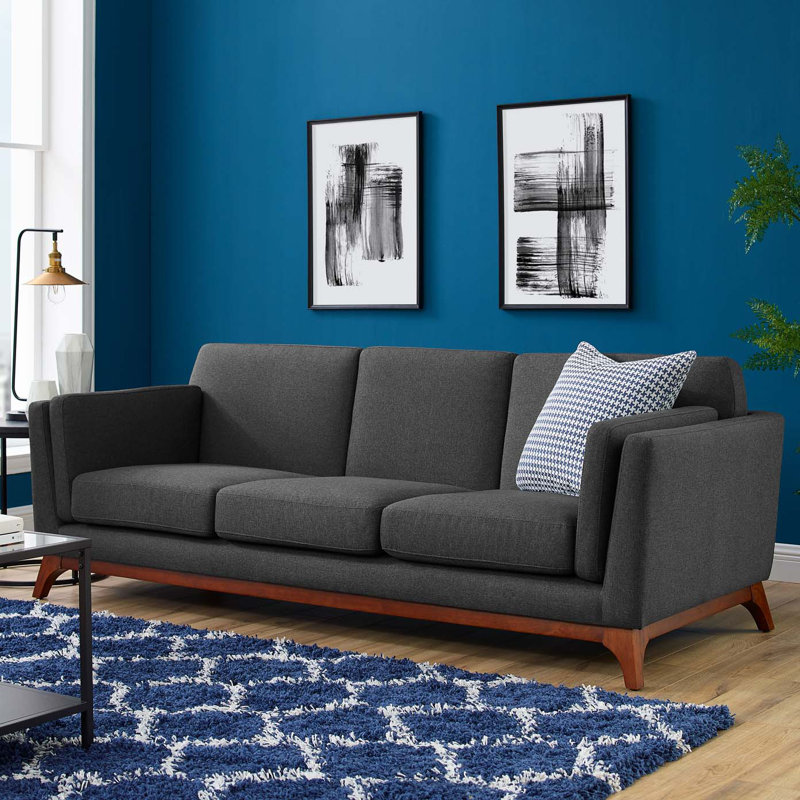 Modway Chance Upholstered Fabric Sofa, Gray