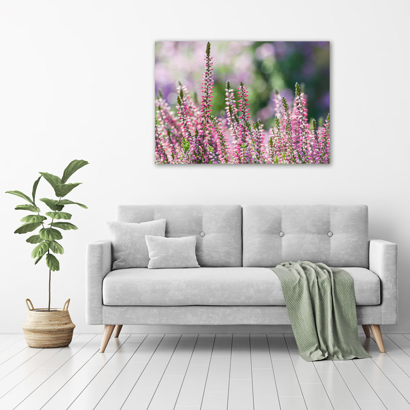 Heather Flowers - No Frame Print on Canvas