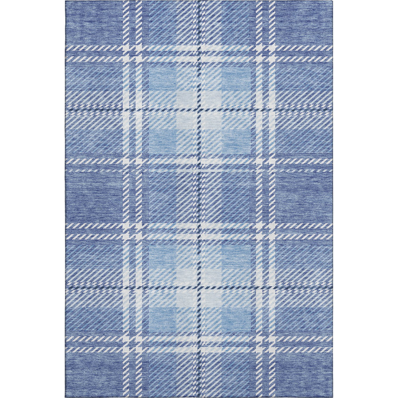 Premium Machine Washable Prisco Denim Rug, Rectangle 2'6" x 3'10"