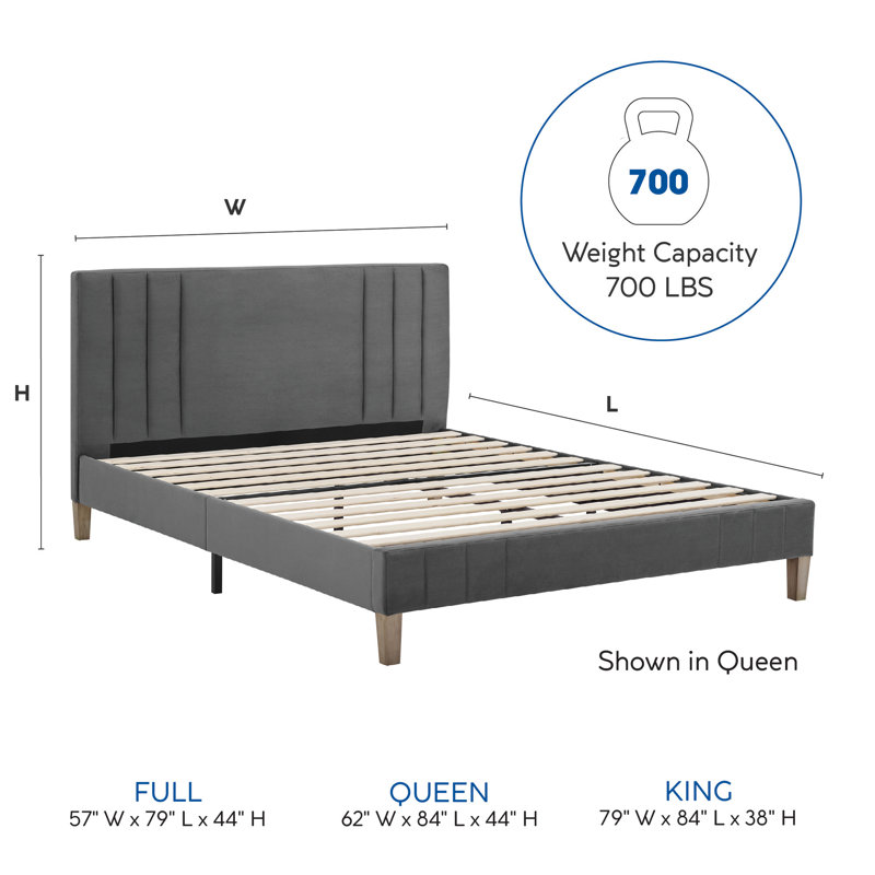 Moniz Upholstered Platform Bed, Antonio Midnight, King