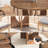 47 Inch Round Dining Table for 4-6 People, Modern Farmhouse Kitchen Table-1109279634