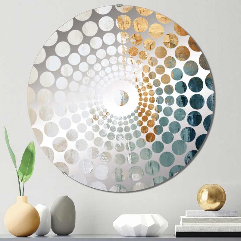 Erigeron - Miroir décoratif à cercles concentriques, 23,6 po x 23,6 po