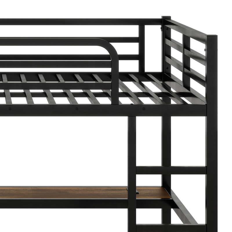 Lit mezzanine avec prise de courant et éclairage DEL
