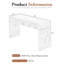Console avec 2 grands tiroirs et poignées en métal, table d'entrée en bois-553567473