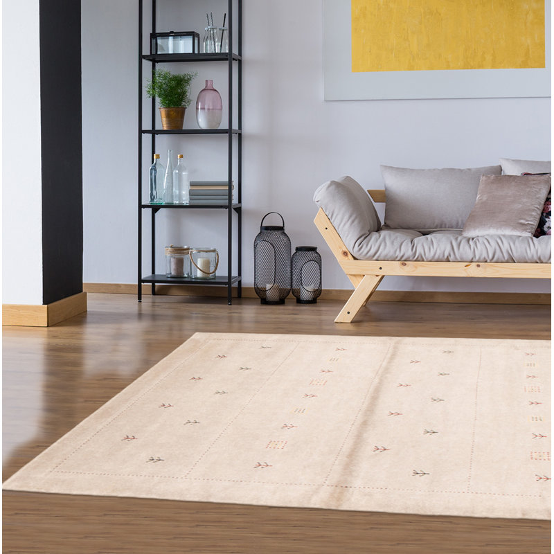 Tapis unique en laine noué à la main gris clair nouvel âge 5 pi 10 po x 8 pi 2 po Rossville
