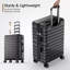 Ensemble de valises rigides 3 pièces Fenbeli, serrures TSA, valises ABS + PC avec roues, gris noir (20 "/ 24" / 28 ")-131256674