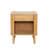 Apollo Mid Century Modern Solid Wood Nightstand with U-shape Sled Base & Spacious Open Shelf