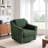 Bronnen Big And Wide Upholstered Green Cushion Swivel Armchair with Removable Back and Seat Cushion-119558474